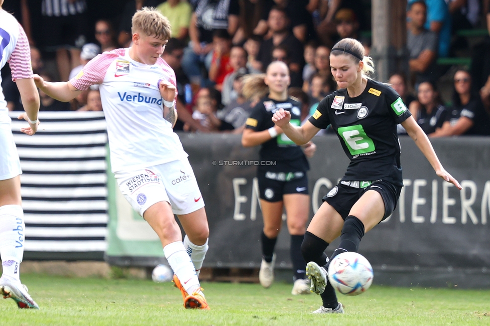 Sturm Damen - Austria Wien
OEFB Frauen Bundesliga, 3. Runde, SK Sturm Graz Damen - FK Austria Wien, Gruabn Graz, 16.09.2023. 

Foto zeigt Elena Koessler (Sturm Damen)
