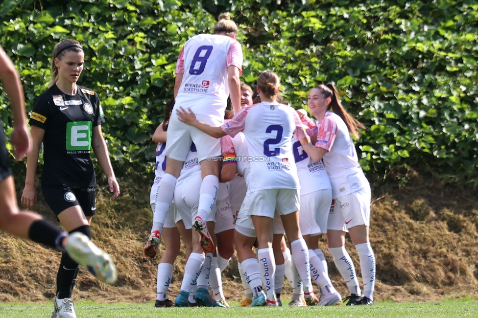 Sturm Damen - Austria Wien
OEFB Frauen Bundesliga, 3. Runde, SK Sturm Graz Damen - FK Austria Wien, Gruabn Graz, 16.09.2023. 

Foto zeigt die Mannschaft der Austria Wien
