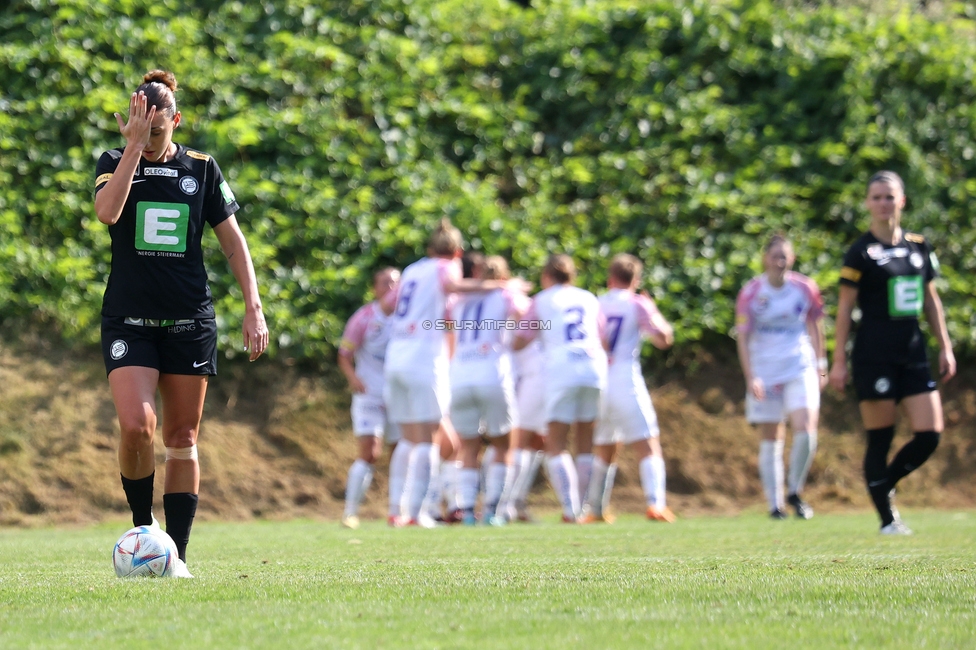 Sturm Damen - Austria Wien
OEFB Frauen Bundesliga, 3. Runde, SK Sturm Graz Damen - FK Austria Wien, Gruabn Graz, 16.09.2023. 

Foto zeigt Laura Krumboeck (Sturm Damen)
