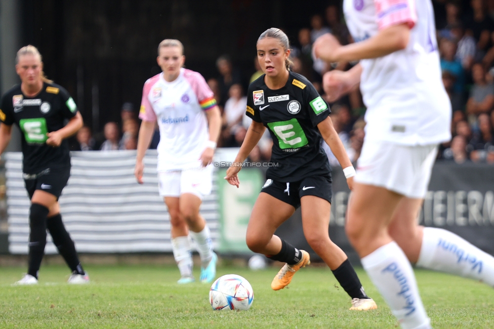 Sturm Damen - Austria Wien
OEFB Frauen Bundesliga, 3. Runde, SK Sturm Graz Damen - FK Austria Wien, Gruabn Graz, 16.09.2023. 

Foto zeigt Jasmin Reichmann (Sturm Damen)
