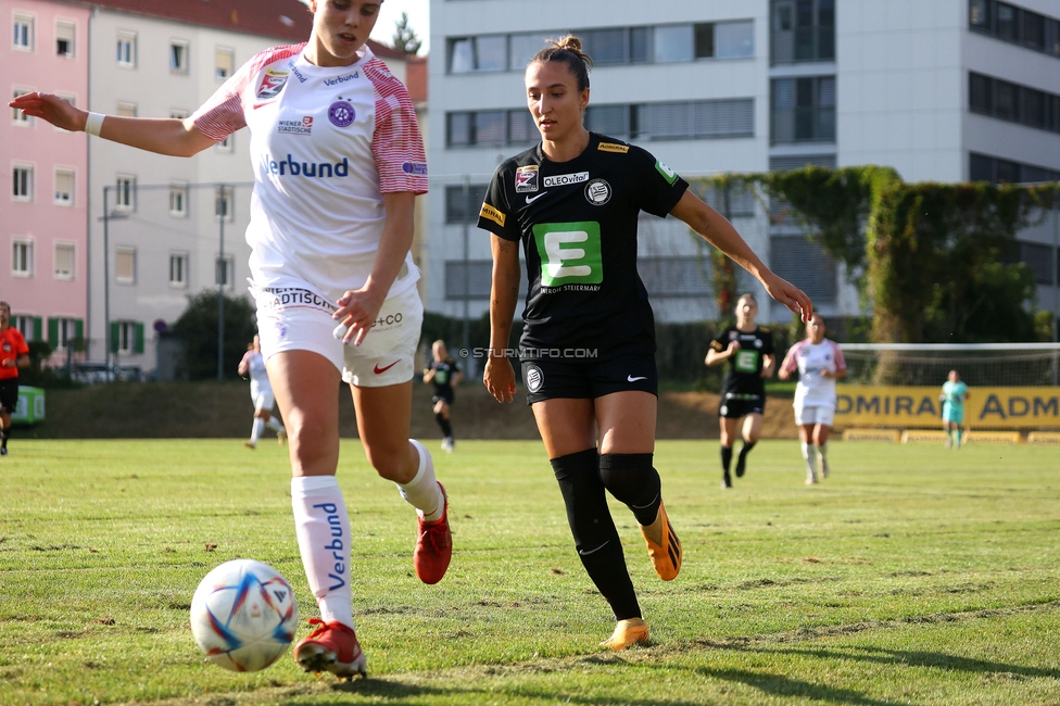 Sturm Damen - Austria Wien
OEFB Frauen Bundesliga, 3. Runde, SK Sturm Graz Damen - FK Austria Wien, Gruabn Graz, 16.09.2023. 

Foto zeigt Andrea Glibo (Sturm Damen)
