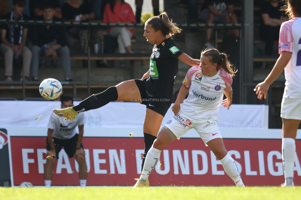 Sturm Damen - Austria Wien
OEFB Frauen Bundesliga, 3. Runde, SK Sturm Graz Damen - FK Austria Wien, Gruabn Graz, 16.09.2023. 

Foto zeigt Ruzika Krajinovic (Sturm Damen)
