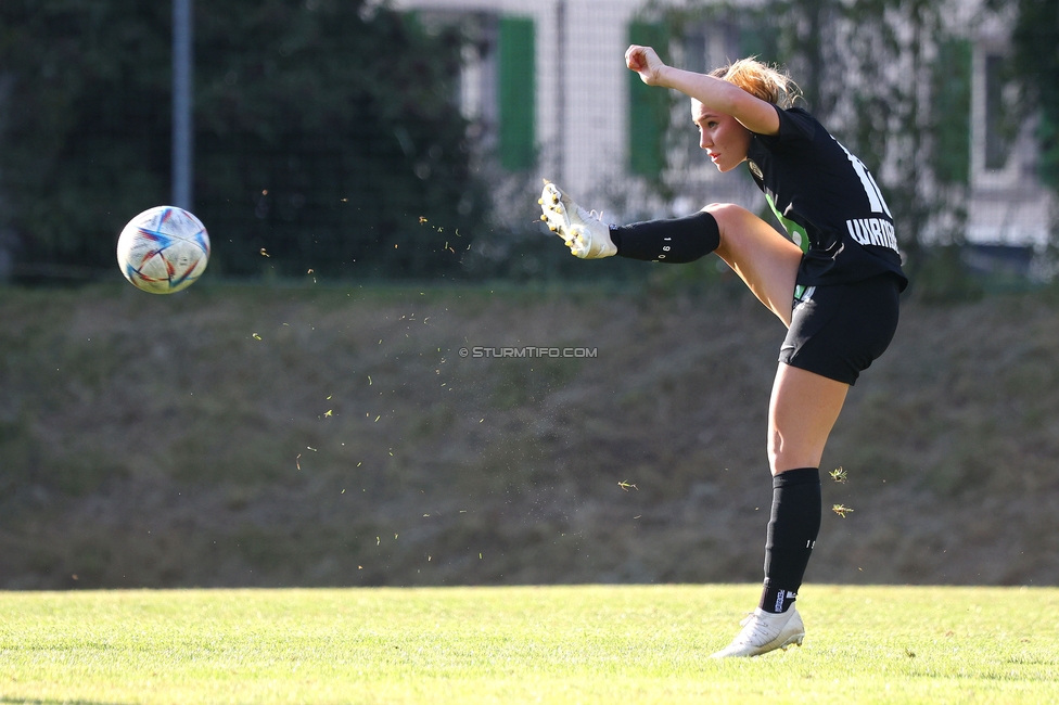 Sturm Damen - Austria Wien
OEFB Frauen Bundesliga, 3. Runde, SK Sturm Graz Damen - FK Austria Wien, Gruabn Graz, 16.09.2023. 

Foto zeigt Anna Wirnsberger (Sturm Damen)
