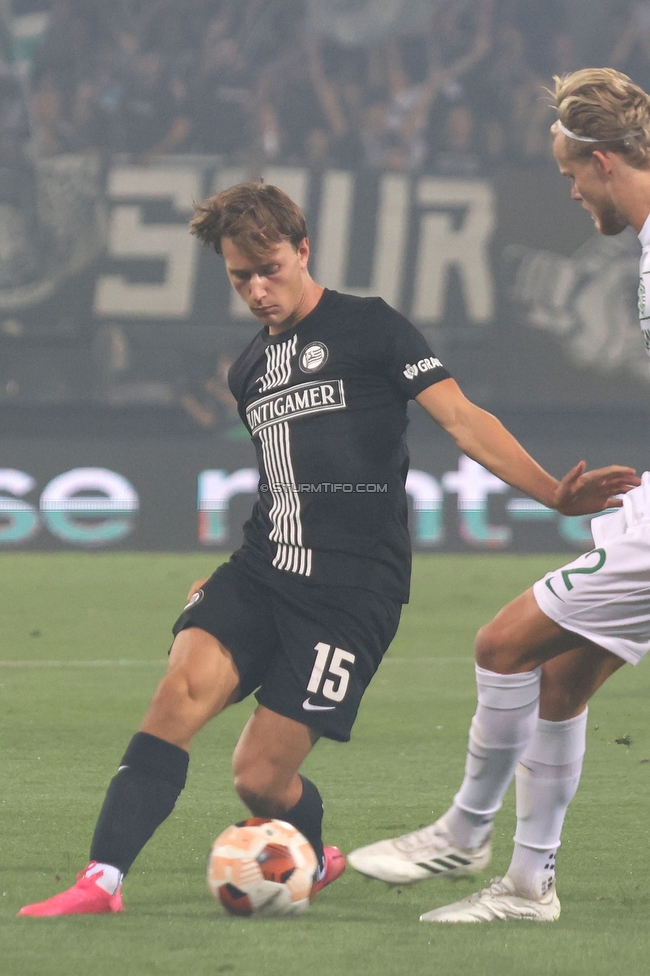 Sturm Graz - Sporting
UEFA Europa League Gruppenphase 1. Spieltag, SK Sturm Graz - Sporting Lissabon, Stadion Liebenau Graz, 21.09.2023. 

Foto zeigt William Boeving (Sturm)
