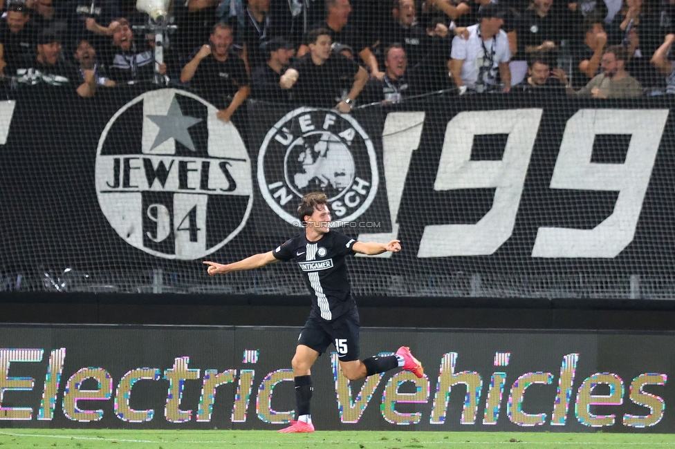 Sturm Graz - Sporting
UEFA Europa League Gruppenphase 1. Spieltag, SK Sturm Graz - Sporting Lissabon, Stadion Liebenau Graz, 21.09.2023. 

Foto zeigt William Boeving (Sturm)
