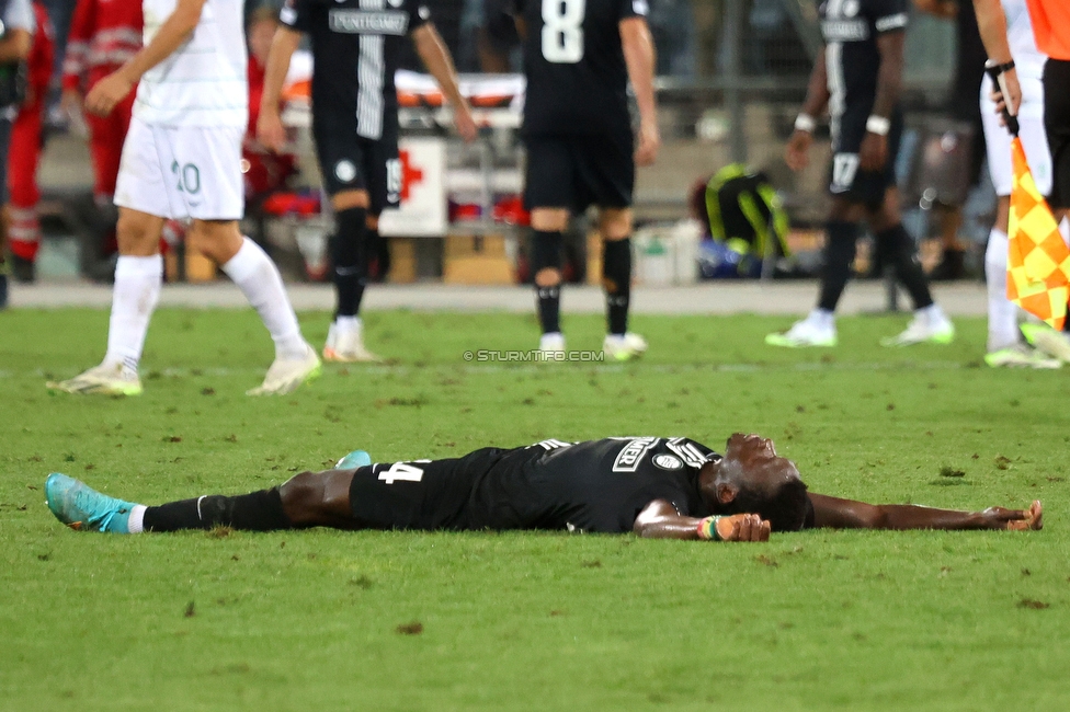 Sturm Graz - Sporting
UEFA Europa League Gruppenphase 1. Spieltag, SK Sturm Graz - Sporting Lissabon, Stadion Liebenau Graz, 21.09.2023. 

Foto zeigt Amadou Dante (Sturm)
