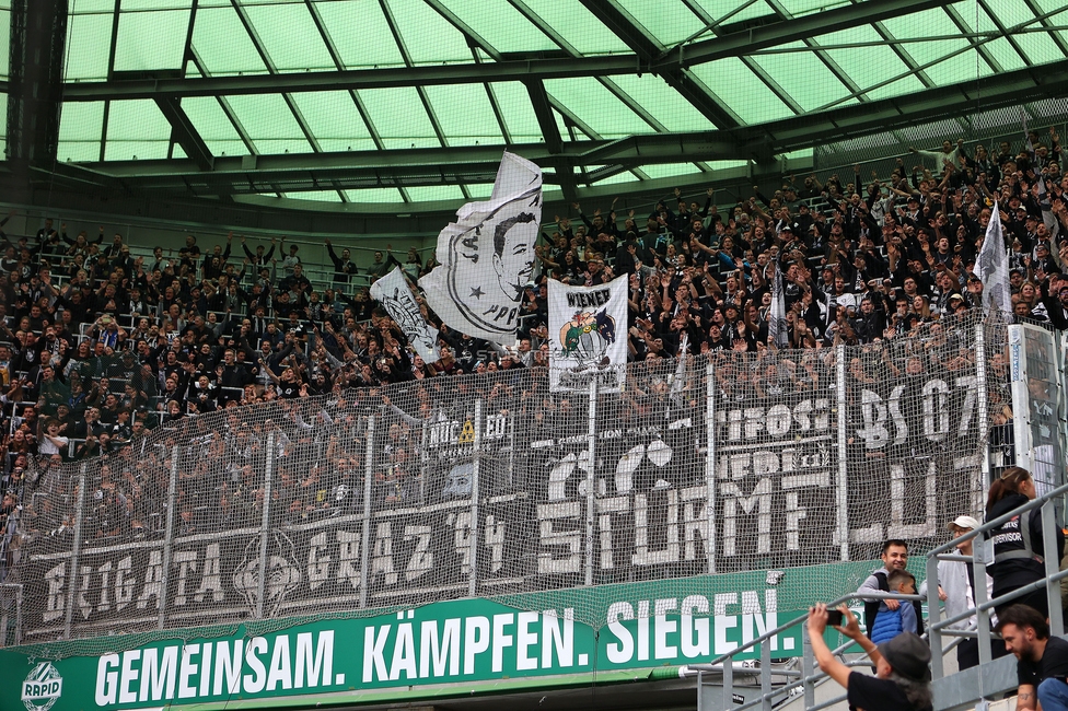 Rapid Wien - Sturm Graz
Oesterreichische Fussball Bundesliga, 8. Runde, SK Rapid Wien - SK Sturm Graz, Weststadion Wien, 24.09.2023. 

Foto zeigt Fans von Sturm
