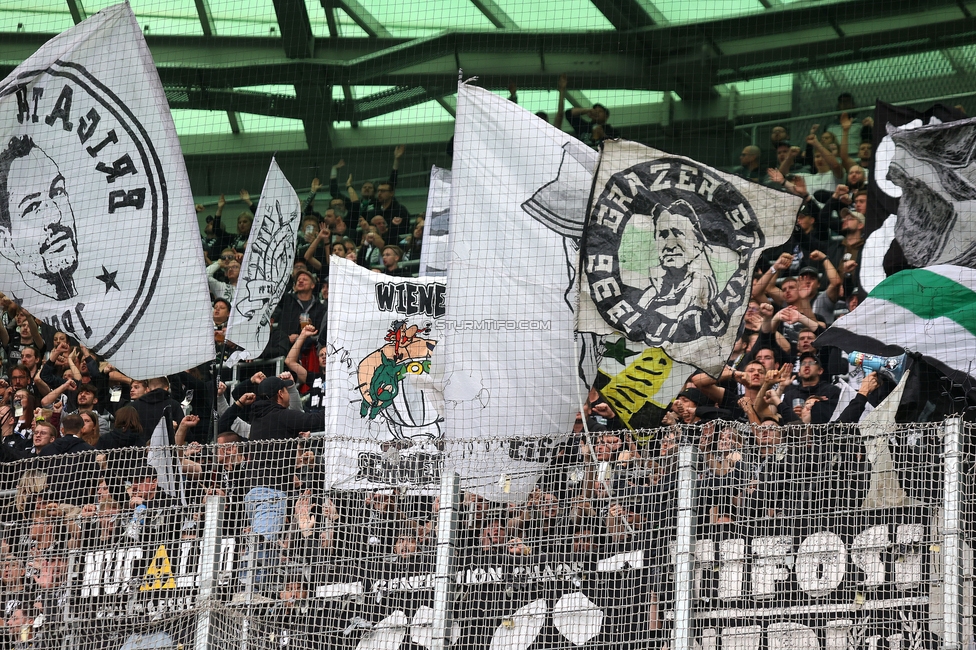 Rapid Wien - Sturm Graz
Oesterreichische Fussball Bundesliga, 8. Runde, SK Rapid Wien - SK Sturm Graz, Weststadion Wien, 24.09.2023. 

Foto zeigt Fans von Sturm
