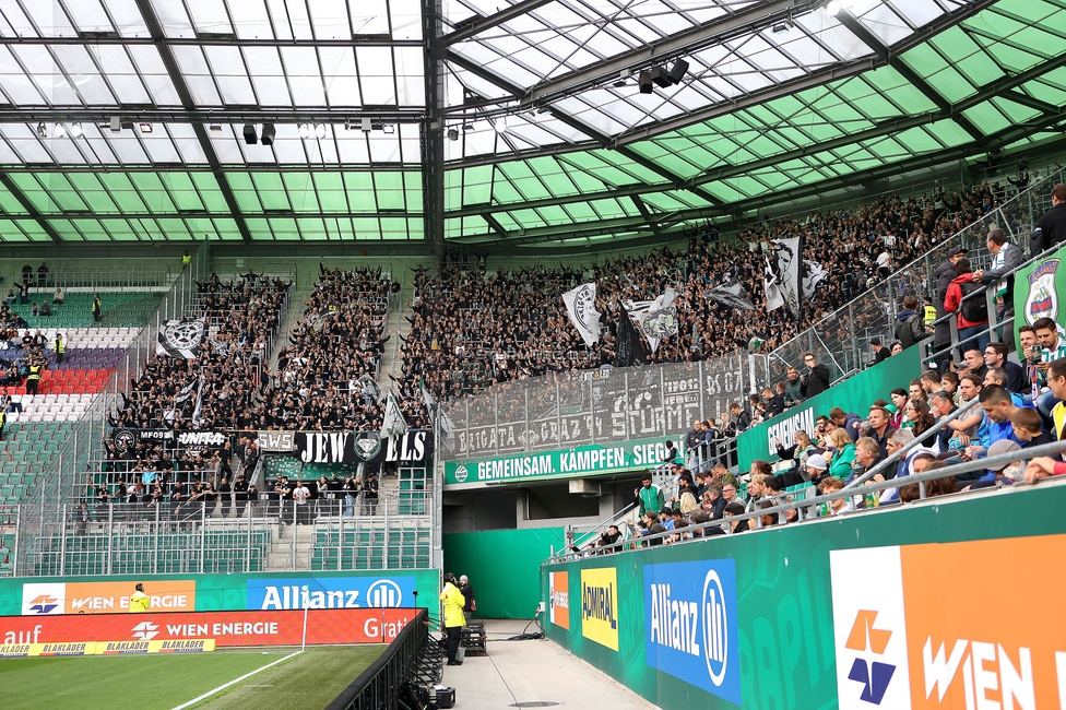 Rapid Wien - Sturm Graz
Oesterreichische Fussball Bundesliga, 8. Runde, SK Rapid Wien - SK Sturm Graz, Weststadion Wien, 24.09.2023. 

Foto zeigt Fans von Sturm
