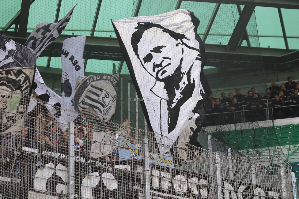 Rapid Wien - Sturm Graz
Oesterreichische Fussball Bundesliga, 8. Runde, SK Rapid Wien - SK Sturm Graz, Weststadion Wien, 24.09.2023. 

Foto zeigt Fans von Sturm
