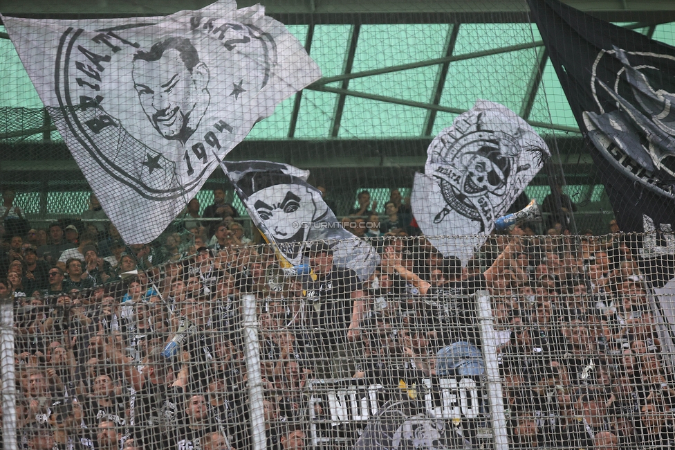 Rapid Wien - Sturm Graz
Oesterreichische Fussball Bundesliga, 8. Runde, SK Rapid Wien - SK Sturm Graz, Weststadion Wien, 24.09.2023. 

Foto zeigt Fans von Sturm
