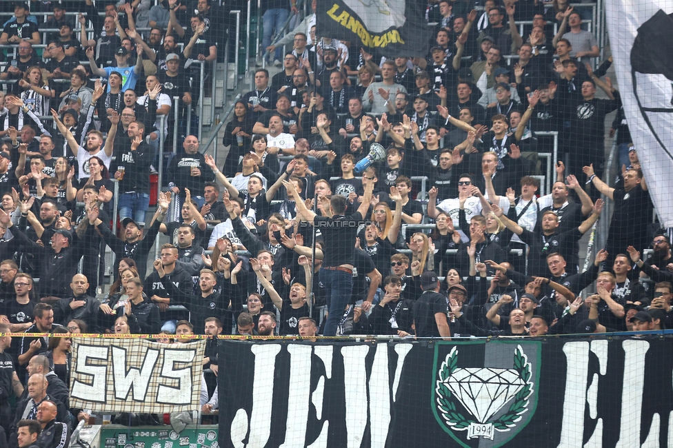 Rapid Wien - Sturm Graz
Oesterreichische Fussball Bundesliga, 8. Runde, SK Rapid Wien - SK Sturm Graz, Weststadion Wien, 24.09.2023. 

Foto zeigt Fans von Sturm
