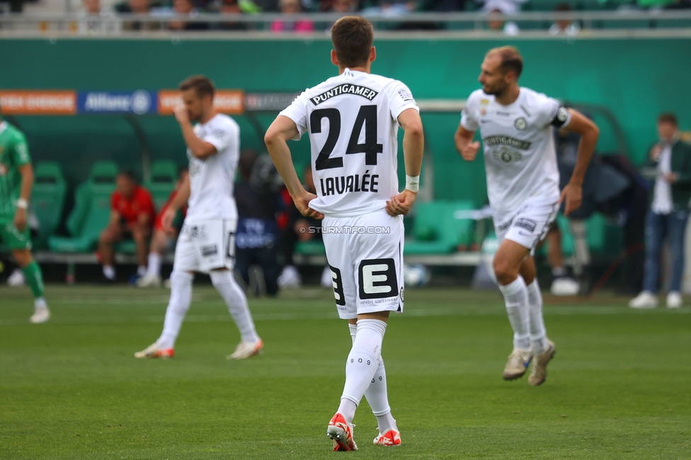 Rapid Wien - Sturm Graz
Oesterreichische Fussball Bundesliga, 8. Runde, SK Rapid Wien - SK Sturm Graz, Weststadion Wien, 24.09.2023. 

Foto zeigt Dimitri Dominique Lavalee (Sturm)
