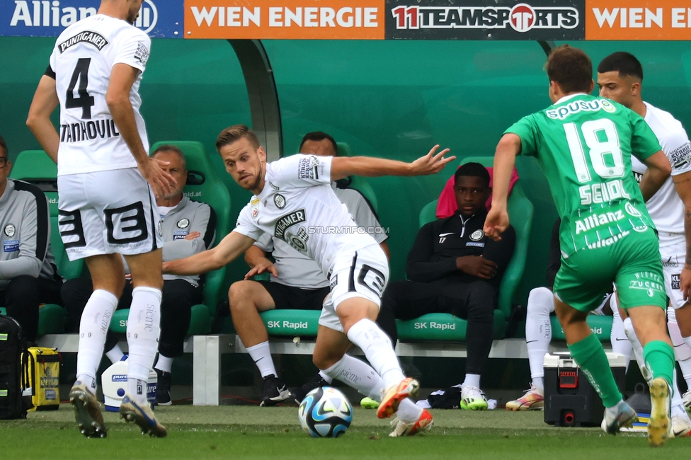 Rapid Wien - Sturm Graz
Oesterreichische Fussball Bundesliga, 8. Runde, SK Rapid Wien - SK Sturm Graz, Weststadion Wien, 24.09.2023. 

Foto zeigt Tomi Horvat (Sturm)
