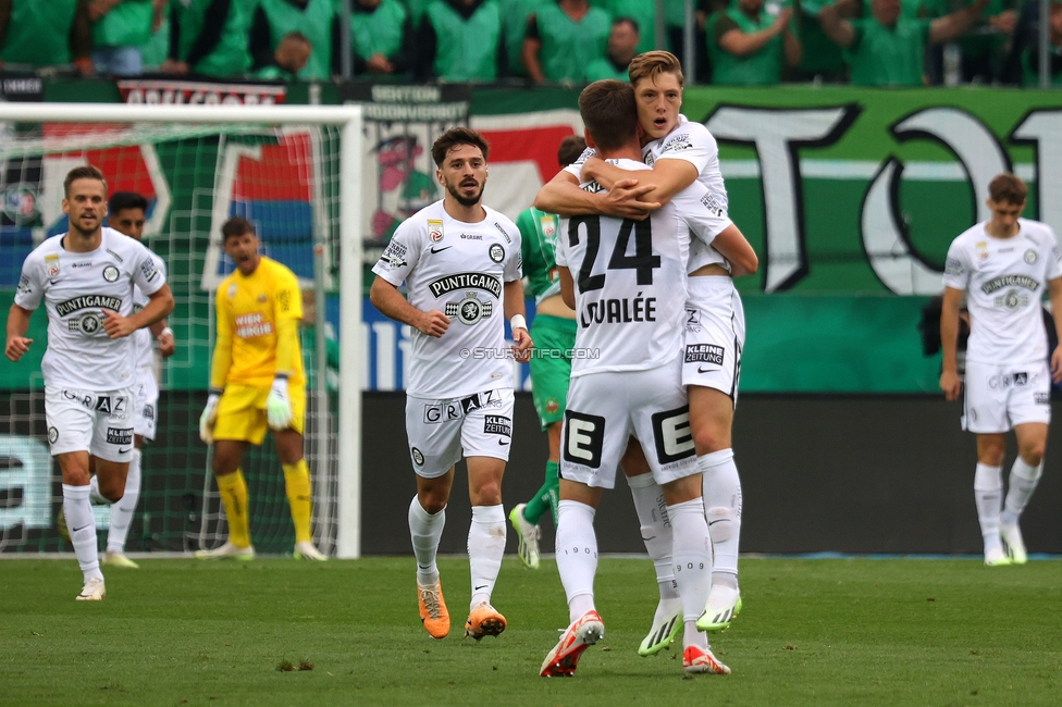 Rapid Wien - Sturm Graz
Oesterreichische Fussball Bundesliga, 8. Runde, SK Rapid Wien - SK Sturm Graz, Weststadion Wien, 24.09.2023. 

Foto zeigt Alexander Prass (Sturm) und Dimitri Dominique Lavalee (Sturm)
