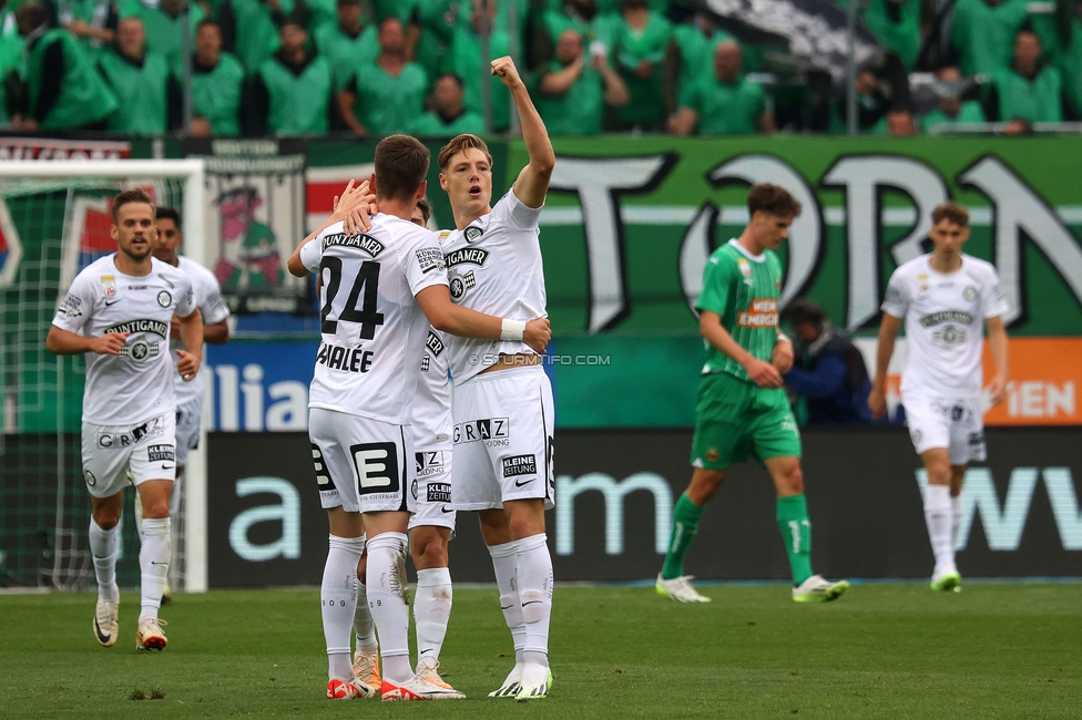 Rapid Wien - Sturm Graz
Oesterreichische Fussball Bundesliga, 8. Runde, SK Rapid Wien - SK Sturm Graz, Weststadion Wien, 24.09.2023. 

Foto zeigt Alexander Prass (Sturm) und Dimitri Dominique Lavalee (Sturm)
