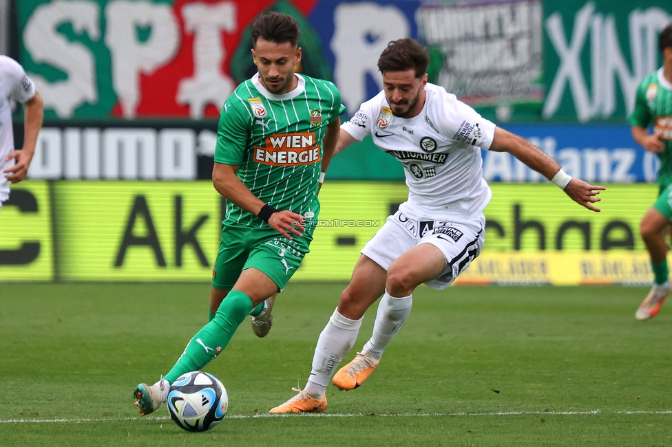 Rapid Wien - Sturm Graz
Oesterreichische Fussball Bundesliga, 8. Runde, SK Rapid Wien - SK Sturm Graz, Weststadion Wien, 24.09.2023. 

Foto zeigt Otar Kiteishvili (Sturm)
