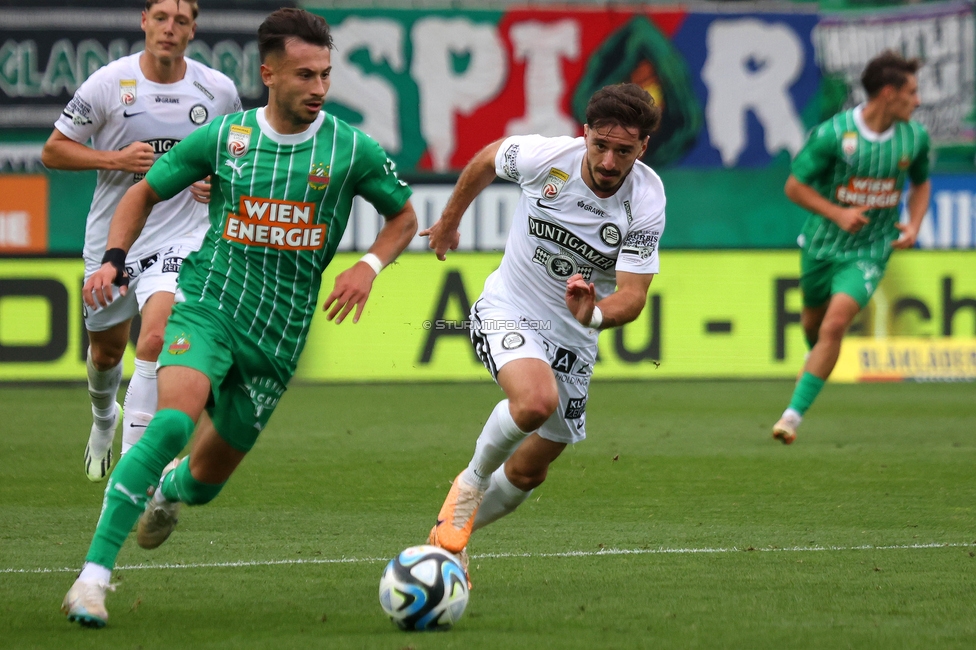 Rapid Wien - Sturm Graz
Oesterreichische Fussball Bundesliga, 8. Runde, SK Rapid Wien - SK Sturm Graz, Weststadion Wien, 24.09.2023. 

Foto zeigt Otar Kiteishvili (Sturm)
