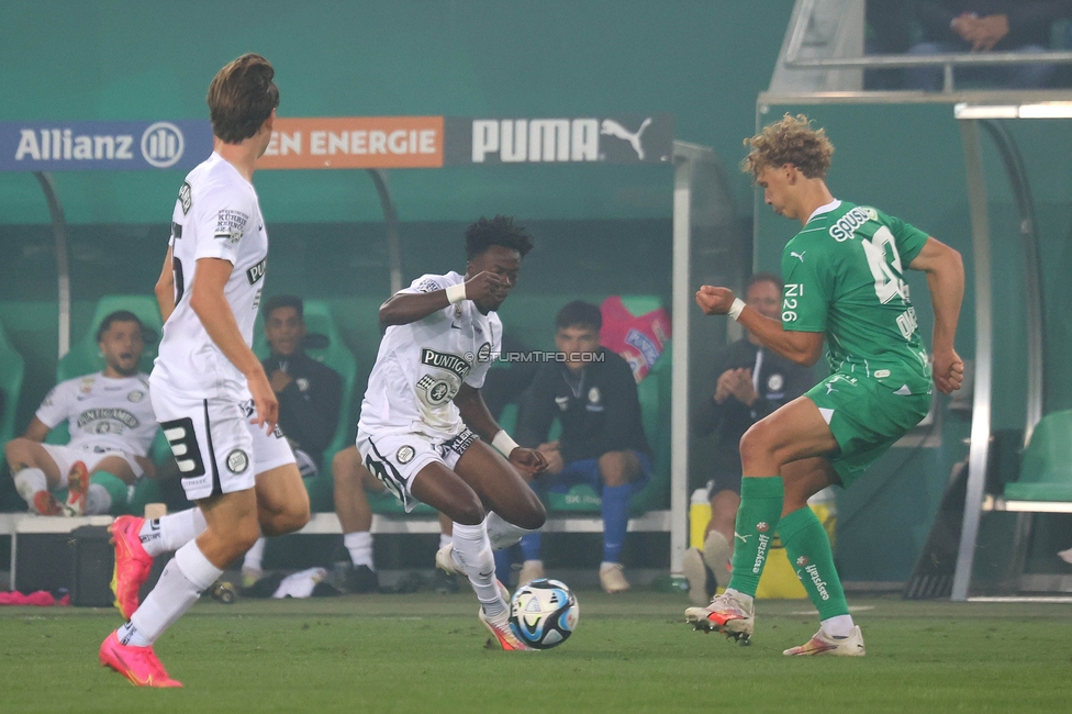 Rapid Wien - Sturm Graz
Oesterreichische Fussball Bundesliga, 8. Runde, SK Rapid Wien - SK Sturm Graz, Weststadion Wien, 24.09.2023. 

Foto zeigt Mohammed Fuseini (Sturm)
