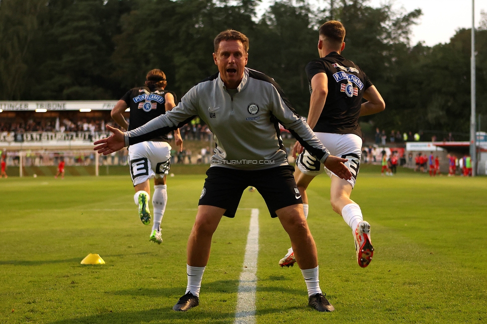 Leobendorf - Sturm Graz
OEFB Cup, 2. Runde, SV Leobendorf - SK Sturm Graz, Sportplatz Leobendorf, 27.09.2023. 

Foto zeigt Uwe Hoelzl (Co-Trainer Sturm)
