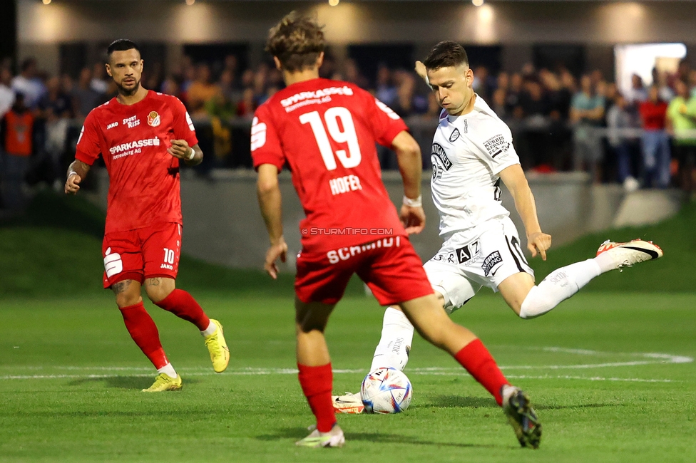 Leobendorf - Sturm Graz
OEFB Cup, 2. Runde, SV Leobendorf - SK Sturm Graz, Sportplatz Leobendorf, 27.09.2023. 

Foto zeigt Szymon Wlodarczyk (Sturm)
