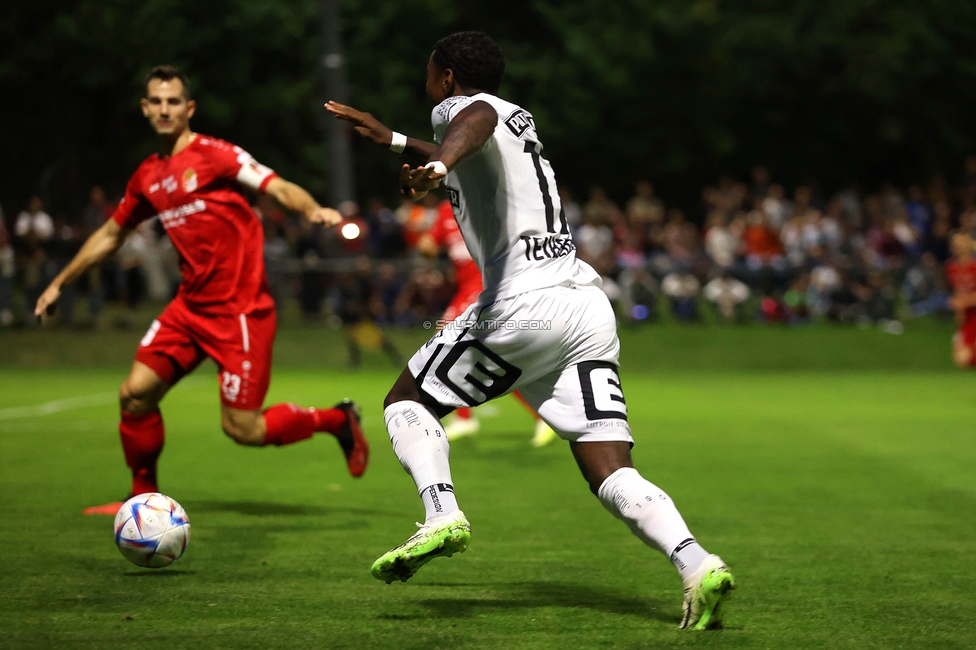 Leobendorf - Sturm Graz
OEFB Cup, 2. Runde, SV Leobendorf - SK Sturm Graz, Sportplatz Leobendorf, 27.09.2023. 

Foto zeigt Bryan Silva Teixeira Jr. (Sturm)
