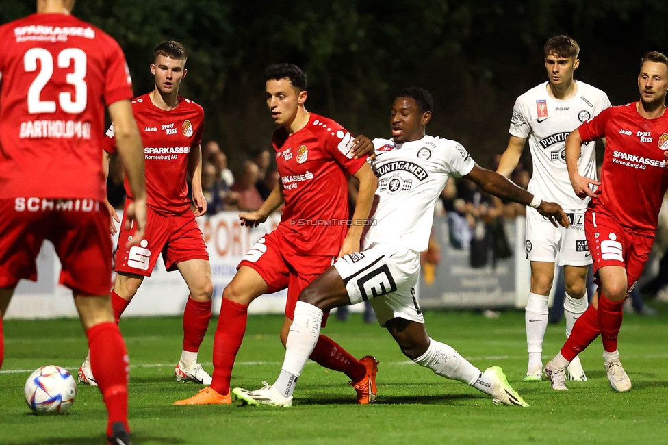 Leobendorf - Sturm Graz
OEFB Cup, 2. Runde, SV Leobendorf - SK Sturm Graz, Sportplatz Leobendorf, 27.09.2023. 

Foto zeigt Bryan Silva Teixeira Jr. (Sturm)
