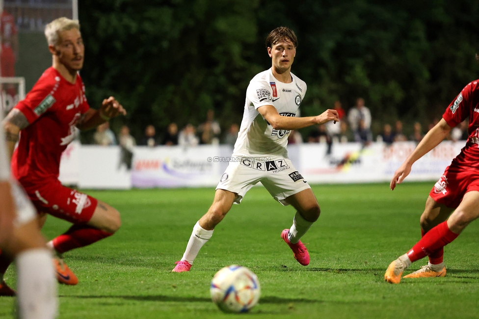 Leobendorf - Sturm Graz
OEFB Cup, 2. Runde, SV Leobendorf - SK Sturm Graz, Franz Haas Stadion Leobendorf, 27.09.2023. 

Foto zeigt William Boeving (Sturm)
