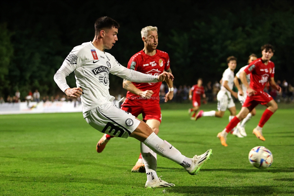 Leobendorf - Sturm Graz
OEFB Cup, 2. Runde, SV Leobendorf - SK Sturm Graz, Franz Haas Stadion Leobendorf, 27.09.2023. 

Foto zeigt Szymon Wlodarczyk (Sturm)
