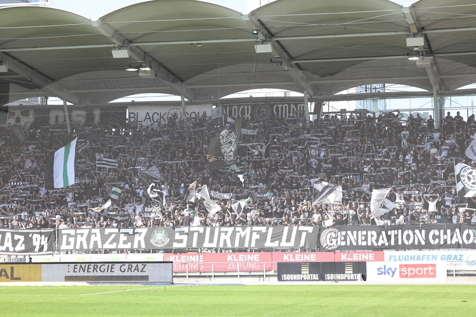 Sturm Graz - Wattens
Oesterreichische Fussball Bundesliga, 9. Runde, SK Sturm Graz - WSG Tirol, Stadion Liebenau Graz, 01.10.2023. 

Foto zeigt Fans von Sturm
