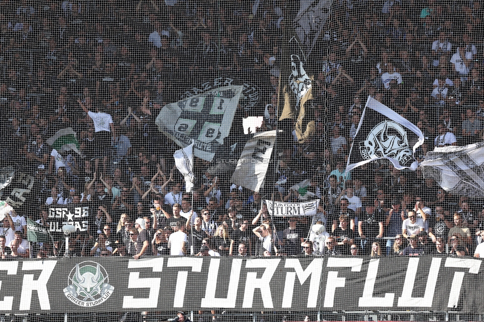 Sturm Graz - Wattens
Oesterreichische Fussball Bundesliga, 9. Runde, SK Sturm Graz - WSG Tirol, Stadion Liebenau Graz, 01.10.2023. 

Foto zeigt Fans von Sturm
