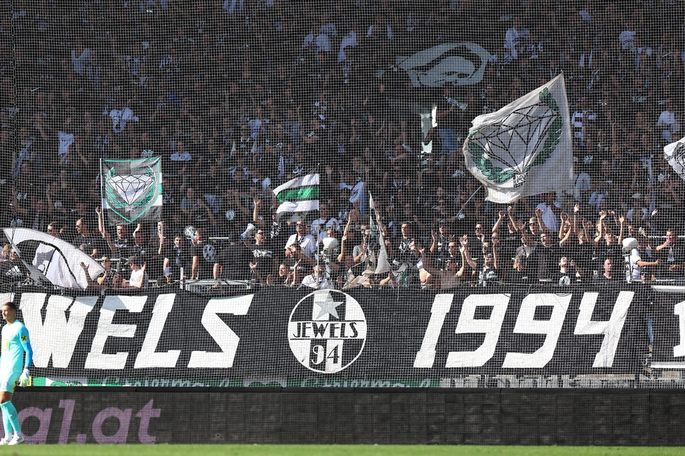 Sturm Graz - Wattens
Oesterreichische Fussball Bundesliga, 9. Runde, SK Sturm Graz - WSG Tirol, Stadion Liebenau Graz, 01.10.2023. 

Foto zeigt Fans von Sturm
