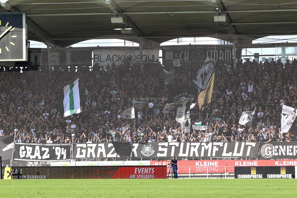 Sturm Graz - Wattens
Oesterreichische Fussball Bundesliga, 9. Runde, SK Sturm Graz - WSG Tirol, Stadion Liebenau Graz, 01.10.2023. 

Foto zeigt Fans von Sturm
