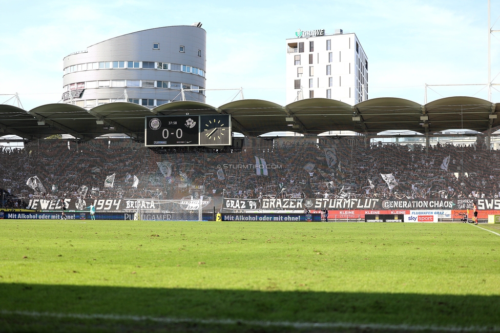 Sturm Graz - Wattens
Oesterreichische Fussball Bundesliga, 9. Runde, SK Sturm Graz - WSG Tirol, Stadion Liebenau Graz, 01.10.2023. 

Foto zeigt Fans von Sturm
