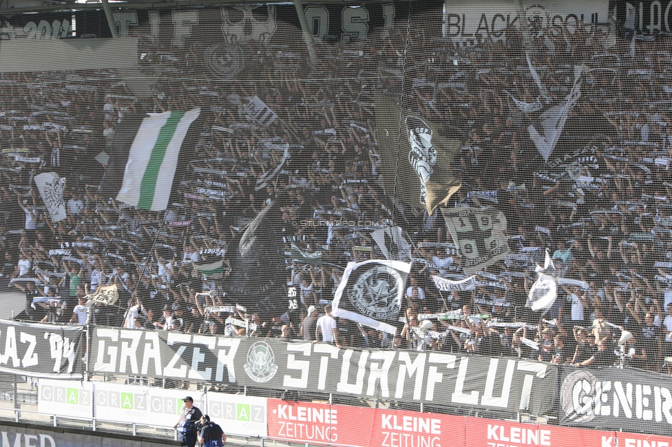 Sturm Graz - Wattens
Oesterreichische Fussball Bundesliga, 9. Runde, SK Sturm Graz - WSG Tirol, Stadion Liebenau Graz, 01.10.2023. 

Foto zeigt Fans von Sturm
