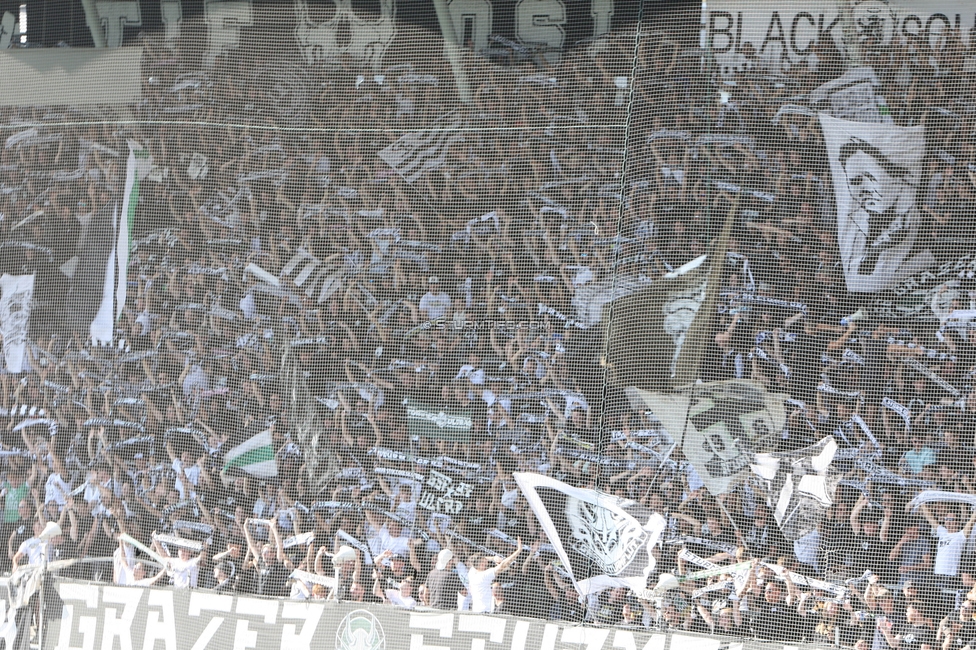 Sturm Graz - Wattens
Oesterreichische Fussball Bundesliga, 9. Runde, SK Sturm Graz - WSG Tirol, Stadion Liebenau Graz, 01.10.2023. 

Foto zeigt Fans von Sturm
