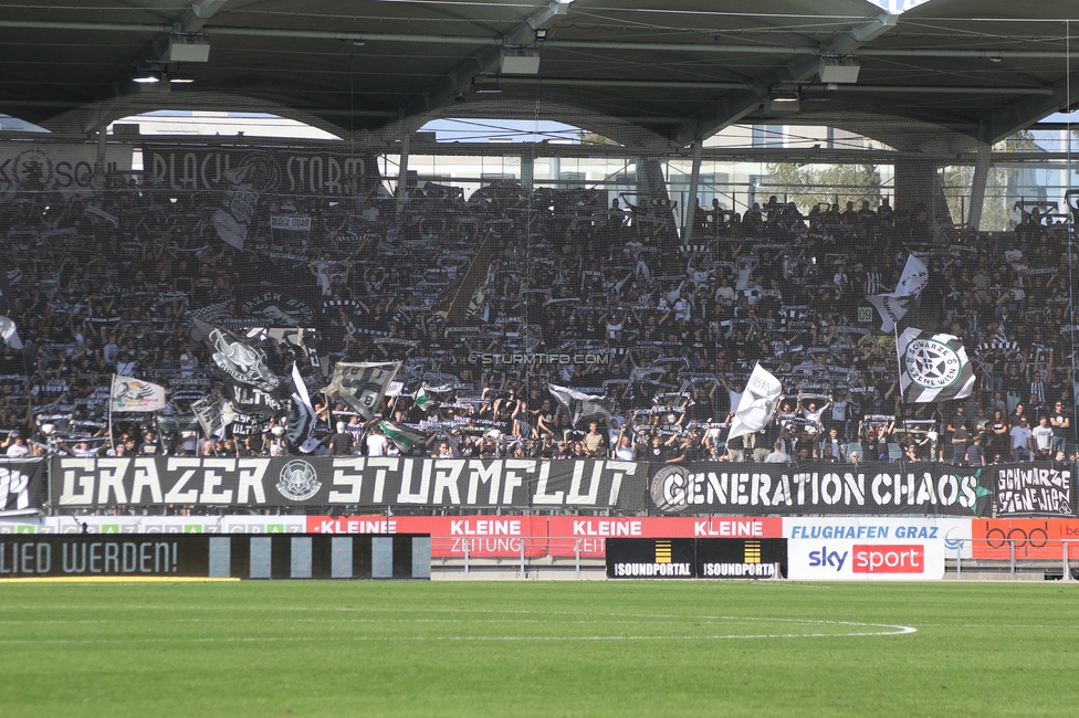 Sturm Graz - Wattens
Oesterreichische Fussball Bundesliga, 9. Runde, SK Sturm Graz - WSG Tirol, Stadion Liebenau Graz, 01.10.2023. 

Foto zeigt Fans von Sturm
