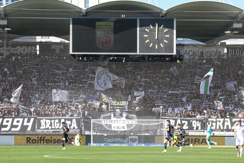 Sturm Graz - Wattens
Oesterreichische Fussball Bundesliga, 9. Runde, SK Sturm Graz - WSG Tirol, Stadion Liebenau Graz, 01.10.2023. 

Foto zeigt Fans von Sturm
