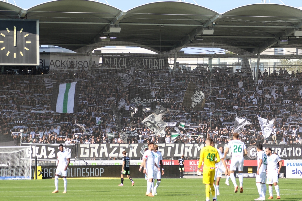 Sturm Graz - Wattens
Oesterreichische Fussball Bundesliga, 9. Runde, SK Sturm Graz - WSG Tirol, Stadion Liebenau Graz, 01.10.2023. 

Foto zeigt Fans von Sturm
