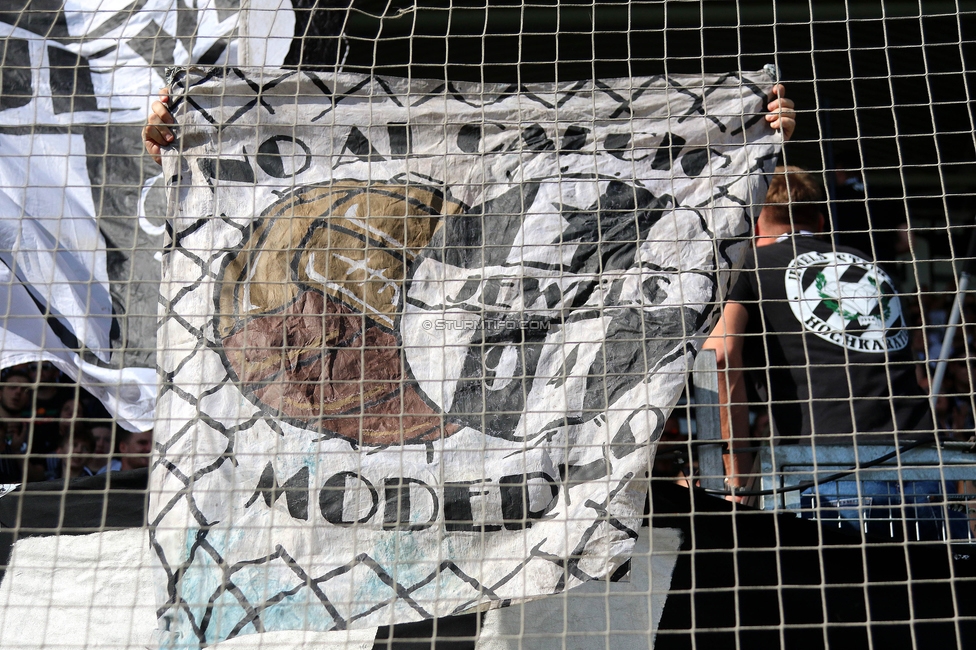 Sturm Graz - Wattens
Oesterreichische Fussball Bundesliga, 9. Runde, SK Sturm Graz - WSG Tirol, Stadion Liebenau Graz, 01.10.2023. 

Foto zeigt Fans von Sturm
