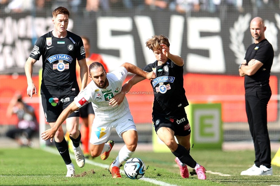 Sturm Graz - Wattens
Oesterreichische Fussball Bundesliga, 9. Runde, SK Sturm Graz - WSG Tirol, Stadion Liebenau Graz, 01.10.2023. 

Foto zeigt William Boeving (Sturm)
