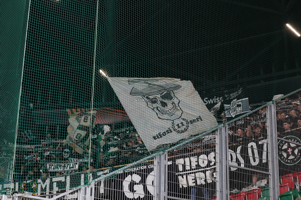 Rakow Czestochowa - Sturm Graz
UEFA Europa League Gruppenphase 2. Spieltag, Rakow Czestochowa - SK Sturm Graz, Zaglebiowski Park Sportowy Sosnowiec, 05.10.2023. 

Foto zeigt Fans von Sturm
