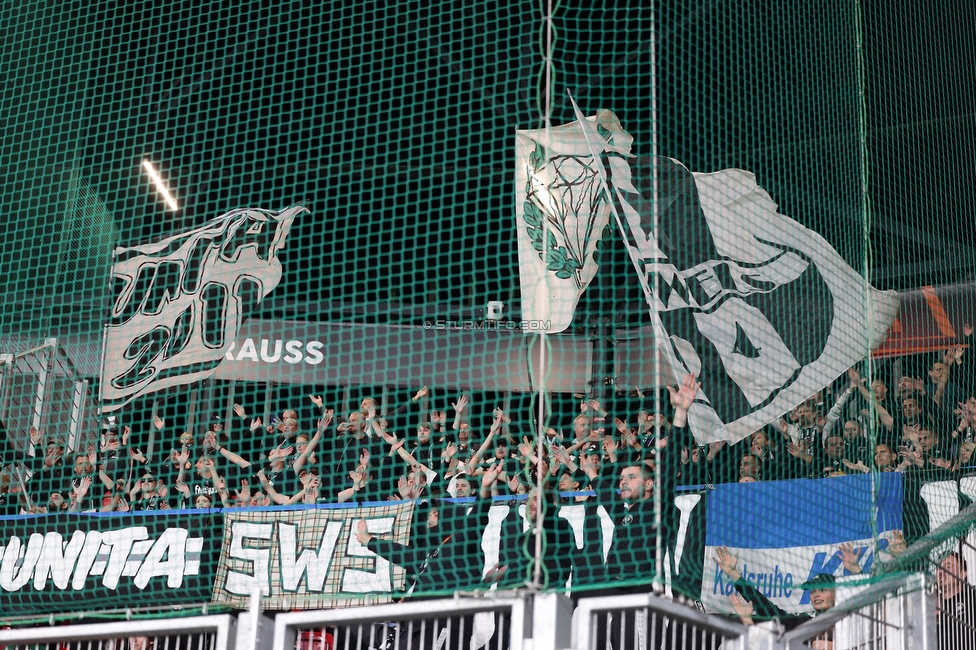 Rakow Czestochowa - Sturm Graz
UEFA Europa League Gruppenphase 2. Spieltag, Rakow Czestochowa - SK Sturm Graz, Zaglebiowski Park Sportowy Sosnowiec, 05.10.2023. 

Foto zeigt Fans von Sturm
