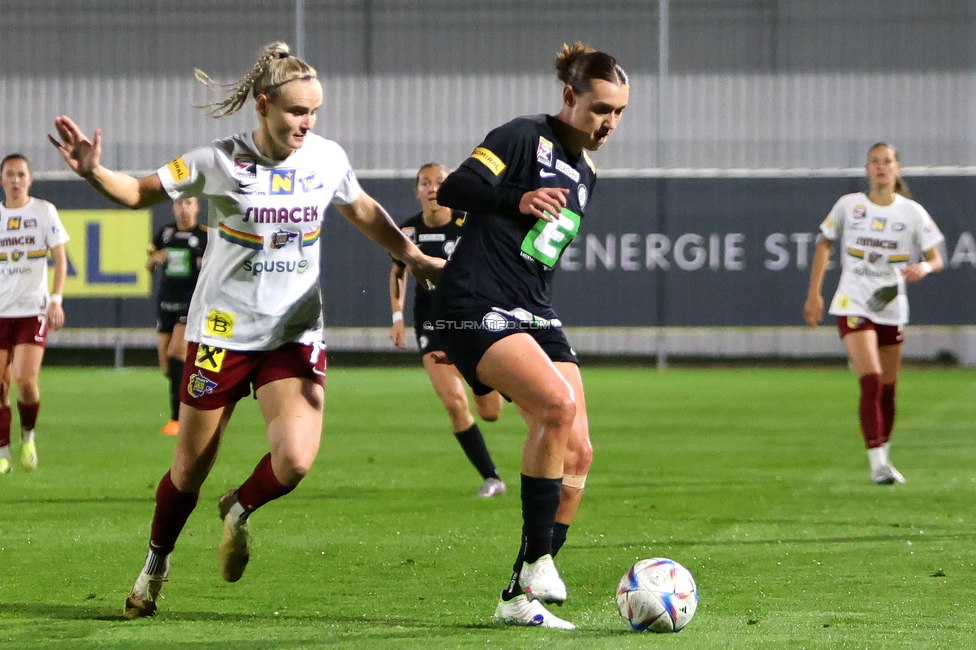 Sturm Damen - St. Poelten
OEFB Frauen Bundesliga, 5. Runde, SK Sturm Graz Damen - SKN St. Poelten, Trainingszentrum Messendorf, 06.10.2023. 

Foto zeigt Laura Krumboeck (Sturm Damen)
