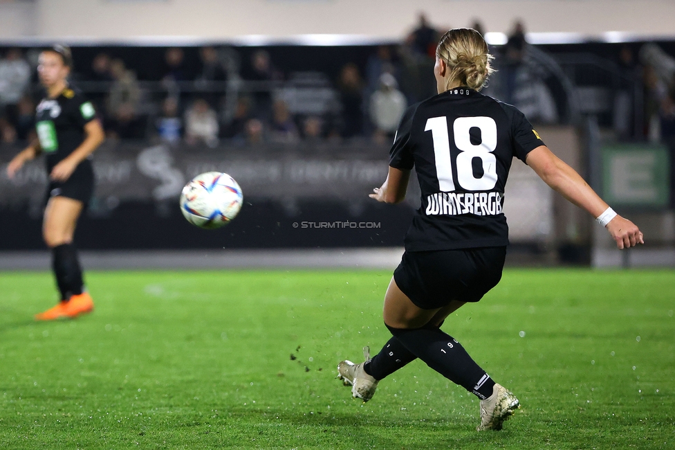 Sturm Damen - St. Poelten
OEFB Frauen Bundesliga, 5. Runde, SK Sturm Graz Damen - SKN St. Poelten, Trainingszentrum Messendorf, 06.10.2023. 

Foto zeigt Anna Wirnsberger (Sturm Damen)
