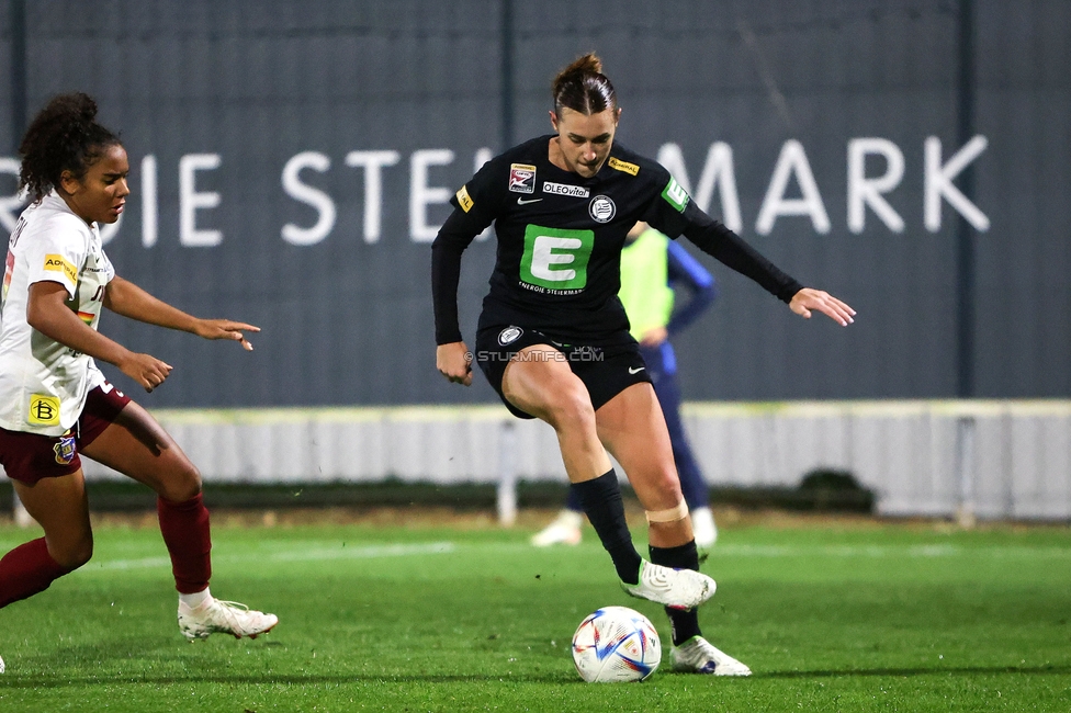 Sturm Damen - St. Poelten
OEFB Frauen Bundesliga, 5. Runde, SK Sturm Graz Damen - SKN St. Poelten, Trainingszentrum Messendorf, 06.10.2023. 

Foto zeigt Laura Krumboeck (Sturm Damen)
