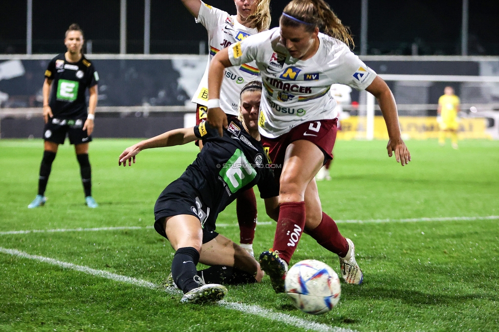 Sturm Damen - St. Poelten
OEFB Frauen Bundesliga, 5. Runde, SK Sturm Graz Damen - SKN St. Poelten, Trainingszentrum Messendorf, 06.10.2023. 

Foto zeigt Elena Koessler (Sturm Damen)
