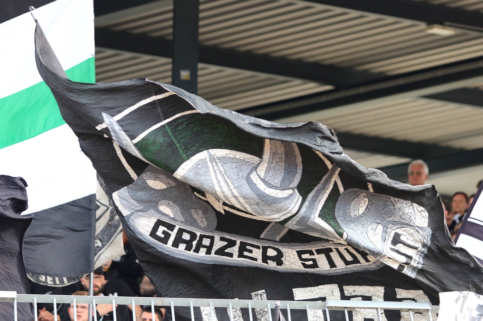 Wolfsberg - Sturm Graz
Oesterreichische Fussball Bundesliga, 10. Runde, Wolfsberger AC - SK Sturm Graz, Lavanttal-Arena Wolfsberg, 08.10.2023. 

Foto zeigt Fans von Sturm
