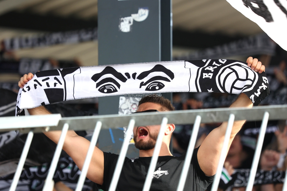 Wolfsberg - Sturm Graz
Oesterreichische Fussball Bundesliga, 10. Runde, Wolfsberger AC - SK Sturm Graz, Lavanttal-Arena Wolfsberg, 08.10.2023. 

Foto zeigt Fans von Sturm
