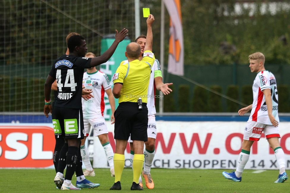 Wolfsberg - Sturm Graz
Oesterreichische Fussball Bundesliga, 10. Runde, Wolfsberger AC - SK Sturm Graz, Lavanttal-Arena Wolfsberg, 08.10.2023. 

Foto zeigt Amadou Dante (Sturm)
